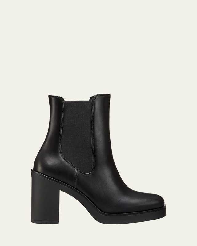 Bethenny Leather Platform Chelsea Booties